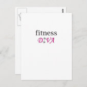 fitnessdiva briefkaart (Voorkant / Achterkant)