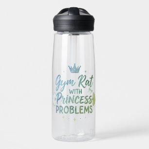 Fitnessfles voor Gym Rat met Princess Problems Waterfles