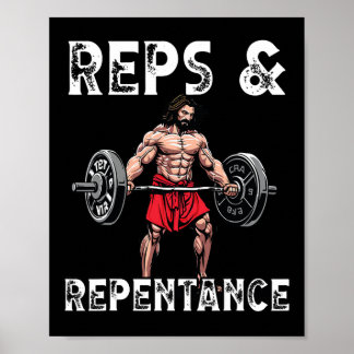 Fitnessinstructeur Christelijke Overtuigingen Body Poster