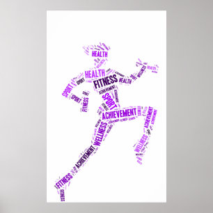 Fitnessmeisje Poster
