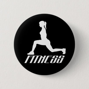 Fitnessmeisje Ronde Button 5,7 Cm