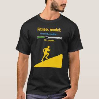 Fitnessmodel aan het laden – 12% voltooid t-shirt