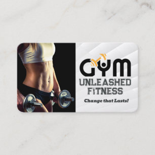 Fitnessmodel Gym typografie Visitekaartje