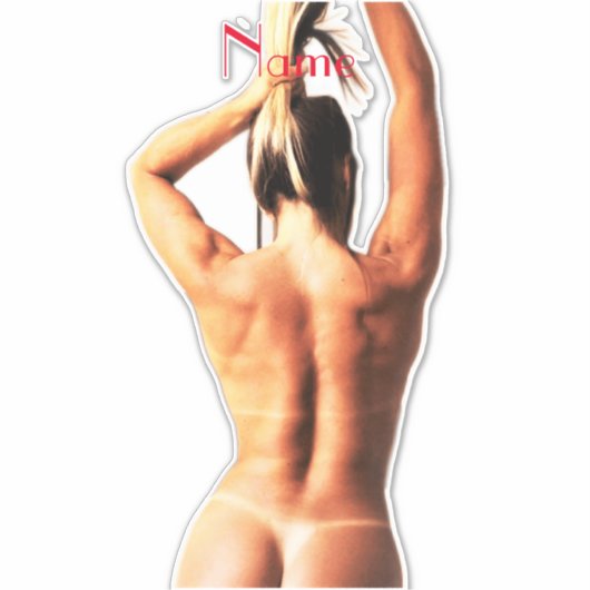 Fitnessmodel Tanlines Thunder_Cove Sticker (Voorkant)