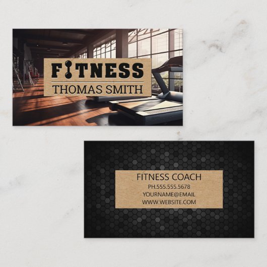 fitnessruimte | oefening visitekaartje (Voorkant / Achterkant)