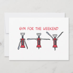 Fitnessruimte voor het weekend kaart