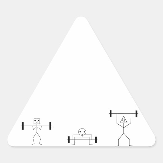 fitnessvormen driehoek sticker (Voorkant)