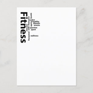 Fitnesswoorden Briefkaart