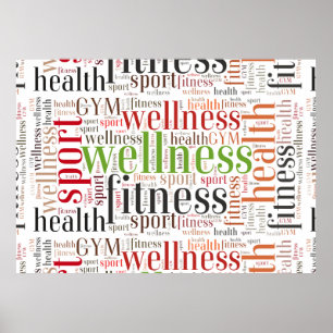 Fitnesswoorden Poster