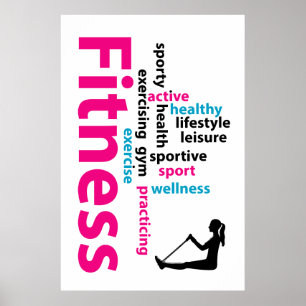 Fitnesswoorden Poster