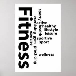 Fitnesswoorden Poster