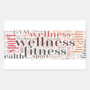 Fitnesswoorden Rechthoekige Sticker