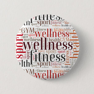 Fitnesswoorden Ronde Button 5,7 Cm