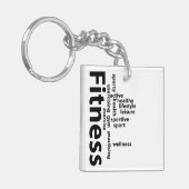 Fitnesswoorden Sleutelhanger (Voorkant Links)