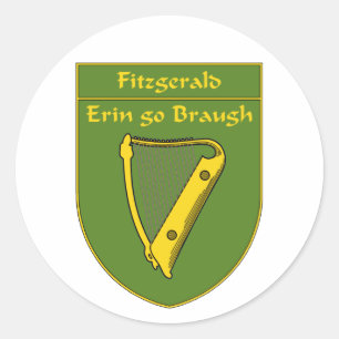 Fitzgerald 1798 Vlagschild Ronde Sticker