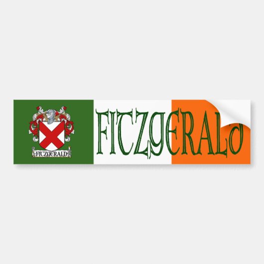 Fitzgerald Coat of Arms Bumpersticker (Voorkant)