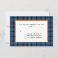Fitzgerald Tartan Plaid Wedding Carte RSVP