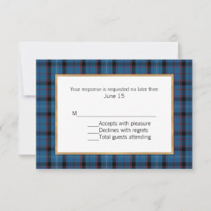Fitzgerald Tartan Plaid Wedding Carte RSVP