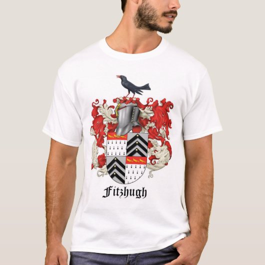 Fitzhugh Family Heraldry - 2 GROTE CREST T-shirt (Voorkant)
