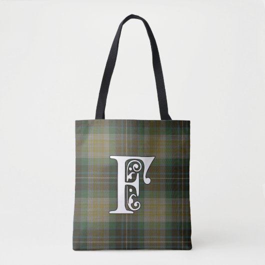 Fitzpatrick Clan Tartan Monogram Tote Bag (Voorkant)