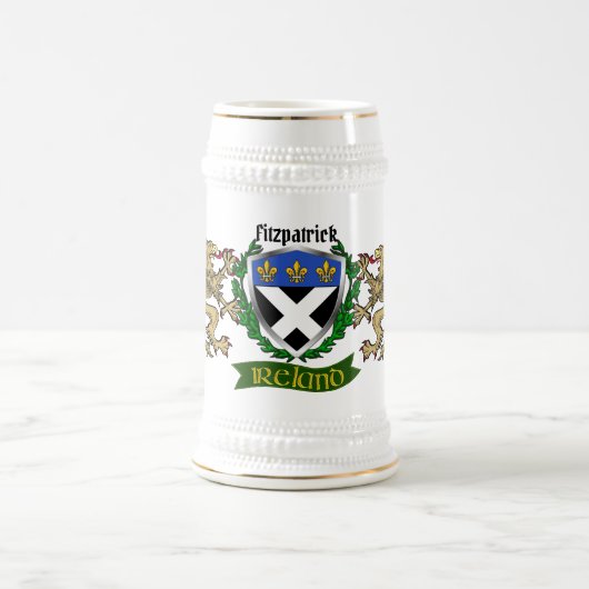 Fitzpatrick Irish Shield Gepersonaliseerde Bier St Bierpul (Center)