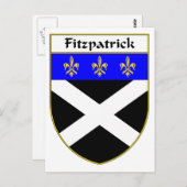 Fitzpatrick Wapen/Familie Crest Briefkaart (Voorkant / Achterkant)