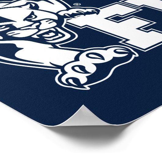 FIU Panthers - White Logo Poster (Hoek)
