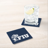 FIU Panthers - White Logo Vierkante Kartonnen Onderzetter (Insitu)
