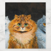 Five Cats by Louis Wain Wijn Etiket (Enkel label)