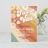 Five est une Vibe 5e anniversaire Invitation (Debout devant)
