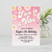 Five est une Vibe 5e anniversaire Invitation (Debout devant)