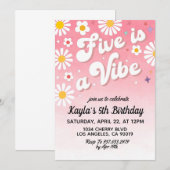 Five est une Vibe 5e anniversaire Invitation (Devant / Derrière)