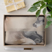 "Five Galloping Mustangs" Stoffige Westerne Waterc Tissuepapier (Geschenk)