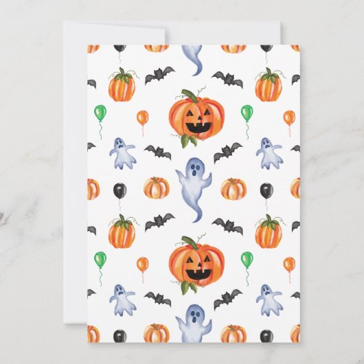 Five is a Spooky Vibe 5th Birthday Invitation (Dos)