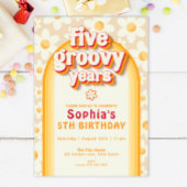 Five is a Vibe 5th Birthday Invitation | Retro Dai