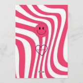 Five is a Vibe, pink retro 5th Birthday Kaart (Achterkant)