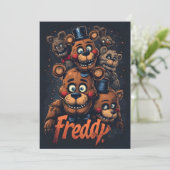 Five Nights at Freddy's  Feestdagenkaart (Staand voorkant)