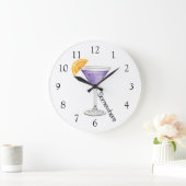 Five O'Clock Somewhere Purple Martini Large Clock Grote Klok (Huis)