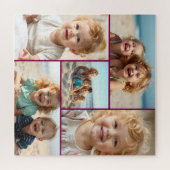 Five Photo Template | Personalized Family Puzzle Legpuzzel (Horizontaal)