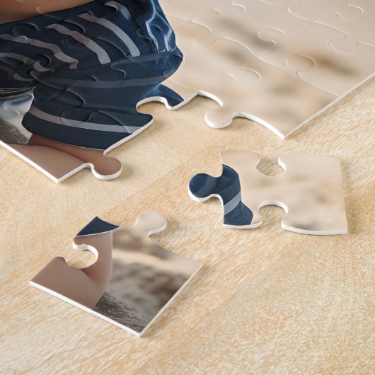 Five Photo Template | Personalized Family Puzzle Legpuzzel (Zijkant)
