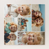 Five Photo Template | Personalized Family Puzzle Legpuzzel (Horizontaal)