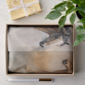 “Five Wild Mustangs” Stof western waterverf Tissuepapier (Geschenk)