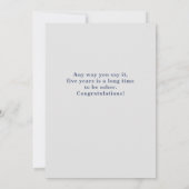 Five Years Sober Kaart (Achterkant)