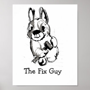 Fix Guy Print, waarde Poster papier (mat)