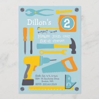 Fix-it Crew Verjaardagsfeestje Uitnodiging