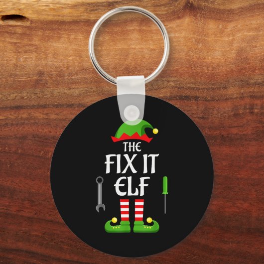 Fix It Elf Family Matching Group Christmas Sleutelhanger (Voorkant)