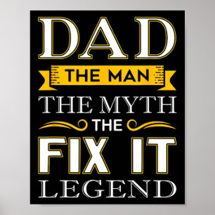 Fix It Papa Gifts Vaders Dag Handy Man Poster