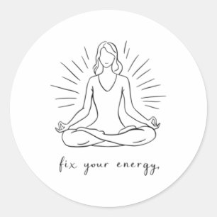 Fix uw energie-Sticker Ronde Sticker