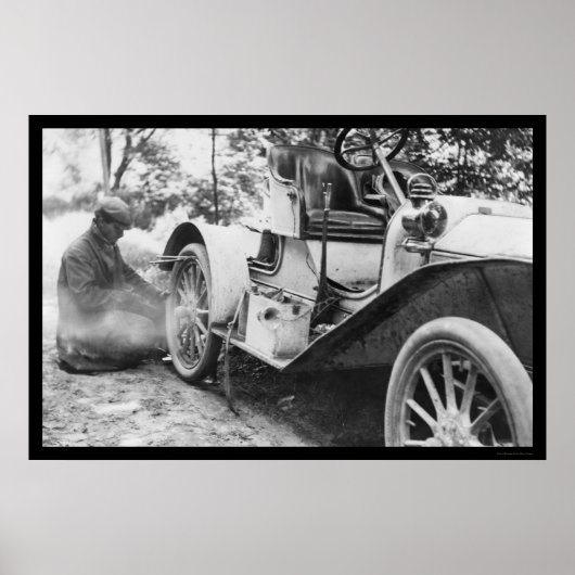 Fixation d'un pneu plat sur un tableau de bord 190 (Devant)