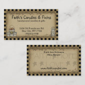 Fixations primaires Carte de visite principal (Devant / Derrière)